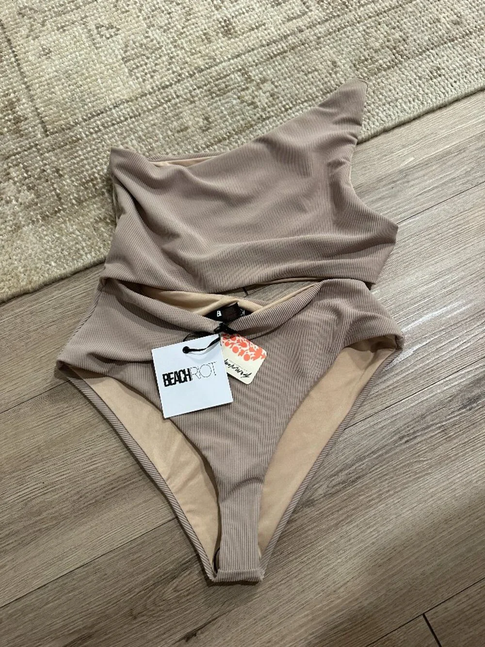 BEACH RIOT Anthropologie Celine One Piece in Taupe Size Medium NWT